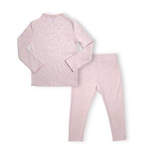 2-Piece Little Co Toddler Girl's Mauve Floral Top Leggings Outfit Set Size 3/4T